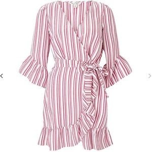 Miss Selfridge Red and White Striped Dress